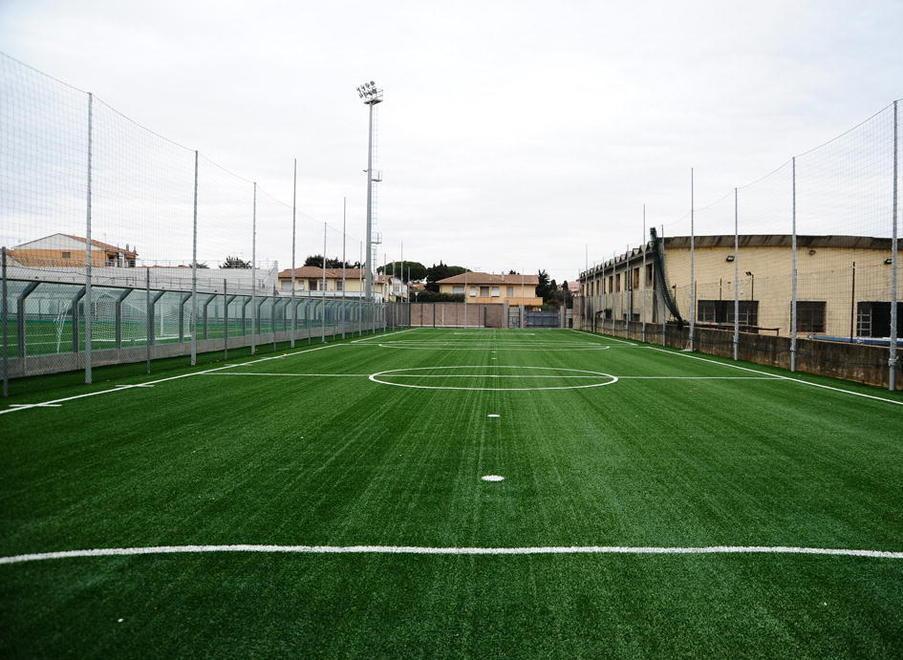 Il nuovo stadio Rossetti visto dall’alto, i campi di calcetto e gli spogliatoi (Foto Falorni/Silvi)