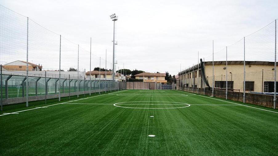 Il nuovo stadio Rossetti visto dall’alto, i campi di calcetto e gli spogliatoi (Foto Falorni/Silvi)