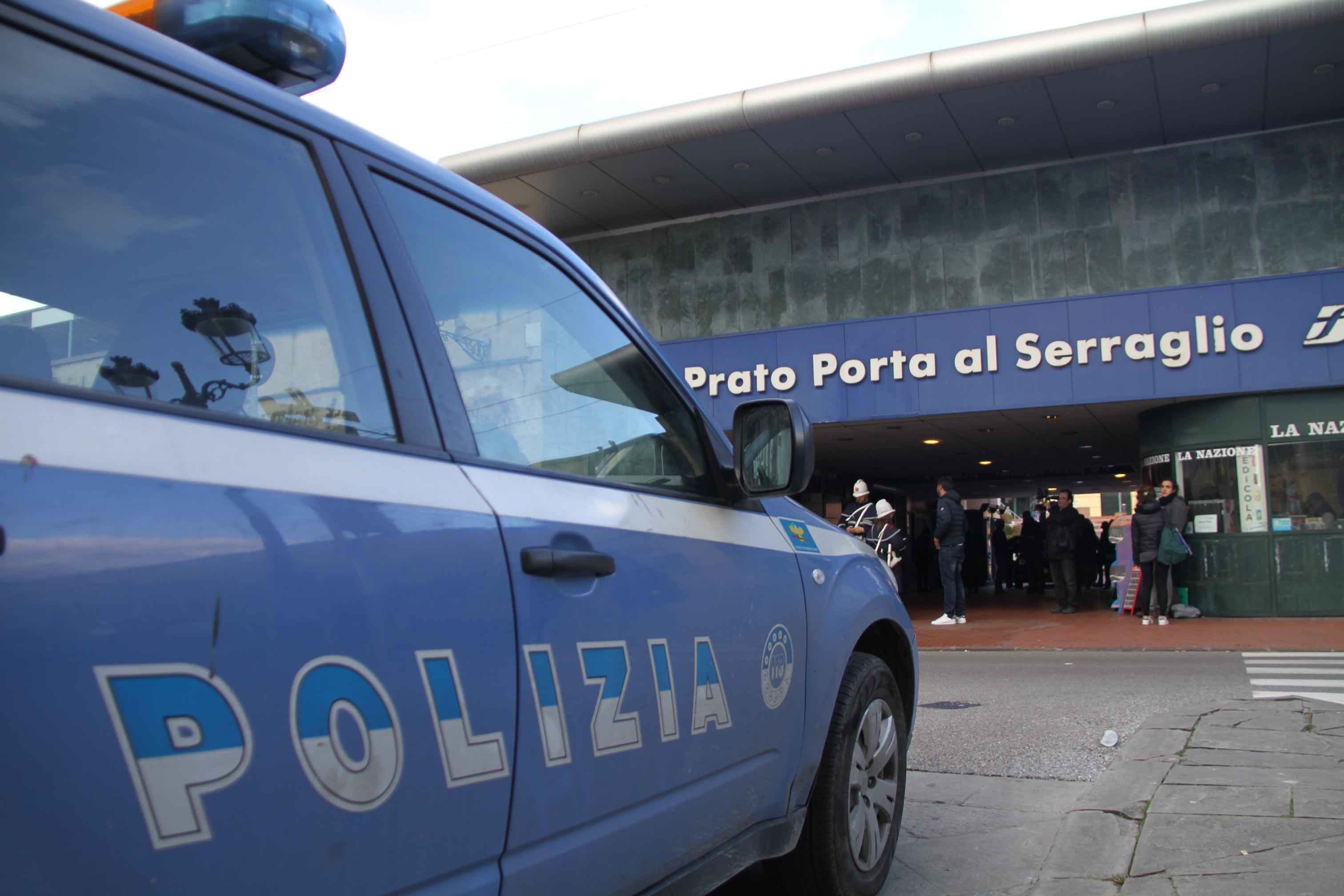 Un intervento della polizia alla stazione del Serraglio (foto d'archivio)