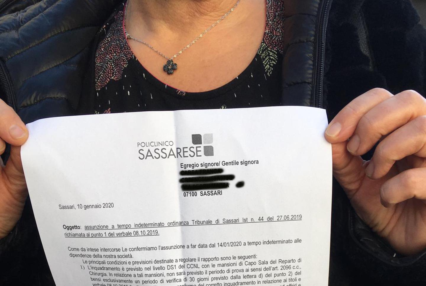 Sassari, contratti di lavoro firmati: al Policlinico si riparte 