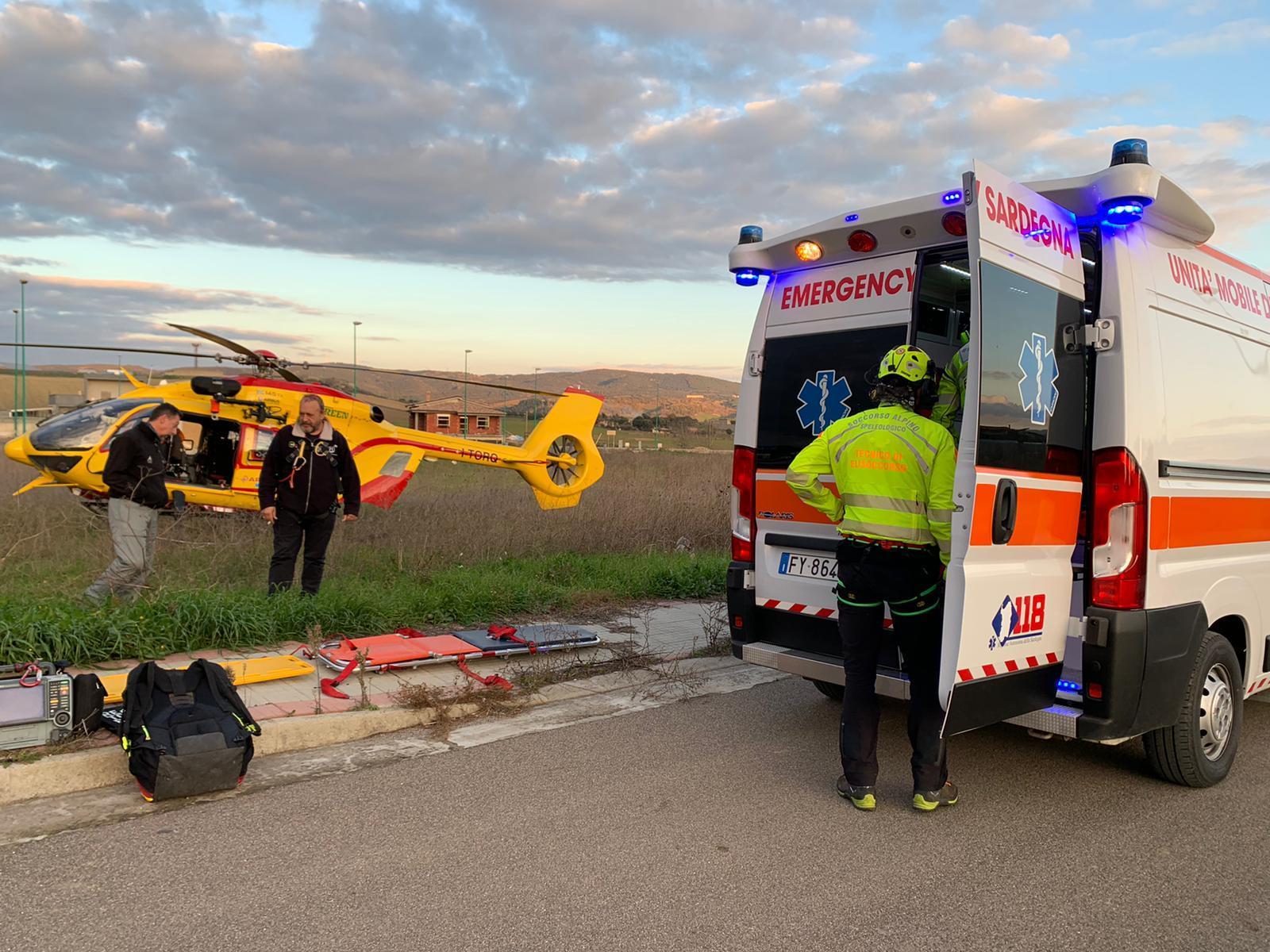 Un intervento di soccorso del 118
