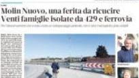 Venti famiglie isolate tra binari e nuova 429