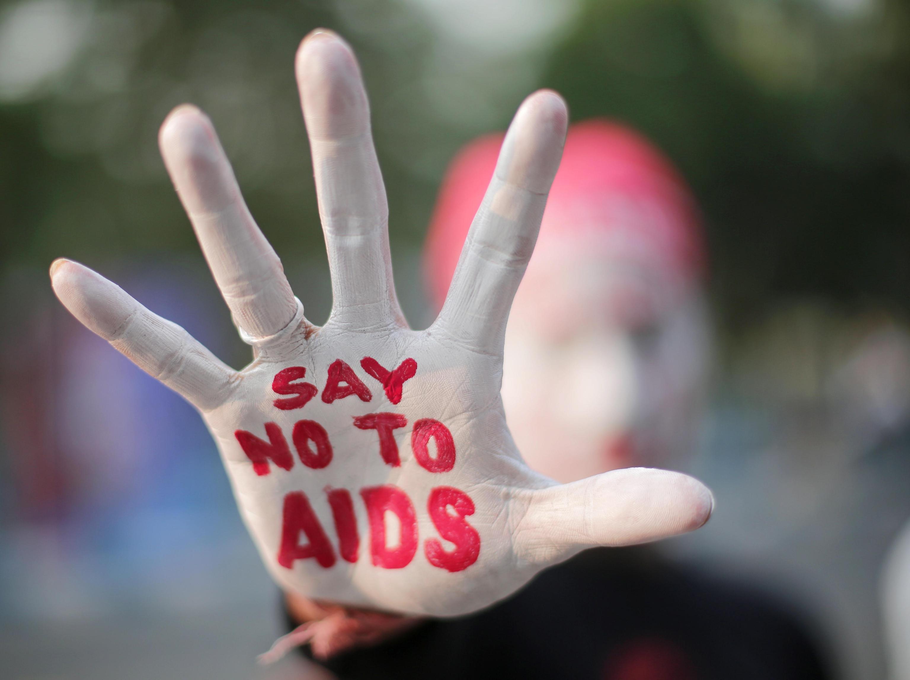 Una manifestazione di sensibilizzazione sull'Aids