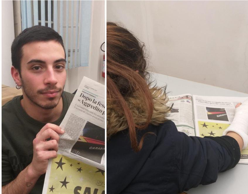 Simone Turini e l’amica (che ha chiesto l’anonimato) aggredita con lui