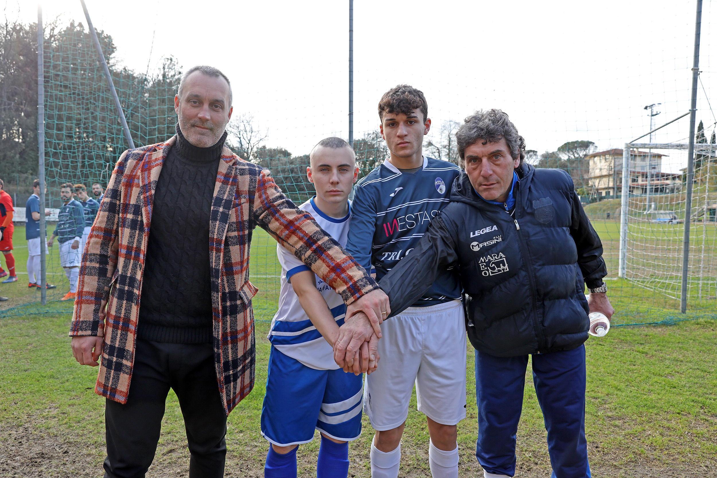 Da sinistra Guido Dianda, Giacomo Dianda, Niccolo Dianda e Stefano Dianda allenatore Lammari (foto Paolo Nucci)