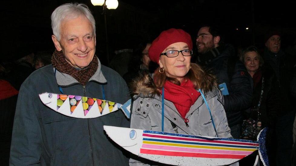 Cinquecento Sardine contro l’indifferenza nel nome di Liliana Segre
