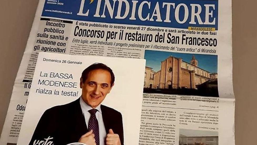 Mirandola Volantino della Lega nel giornale comunale