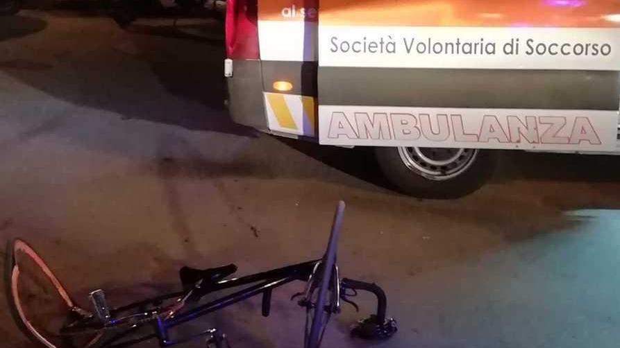 Ciò che resta della bicicletta dopo l'incidente