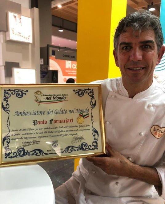 Paolo Fornaciari nominato ambasciatore del gelato 