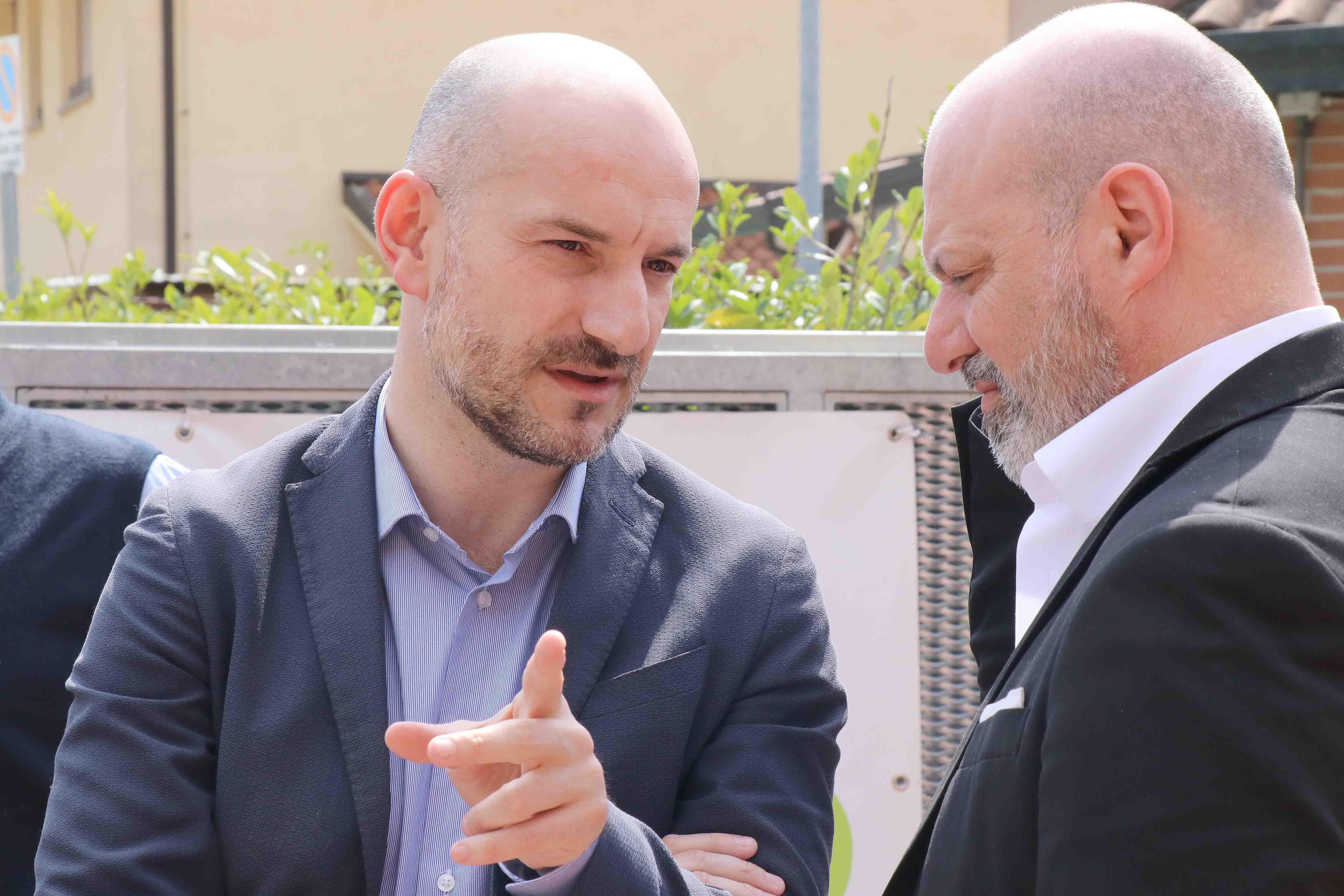 Paolo Calvano con Stefano Bonaccini