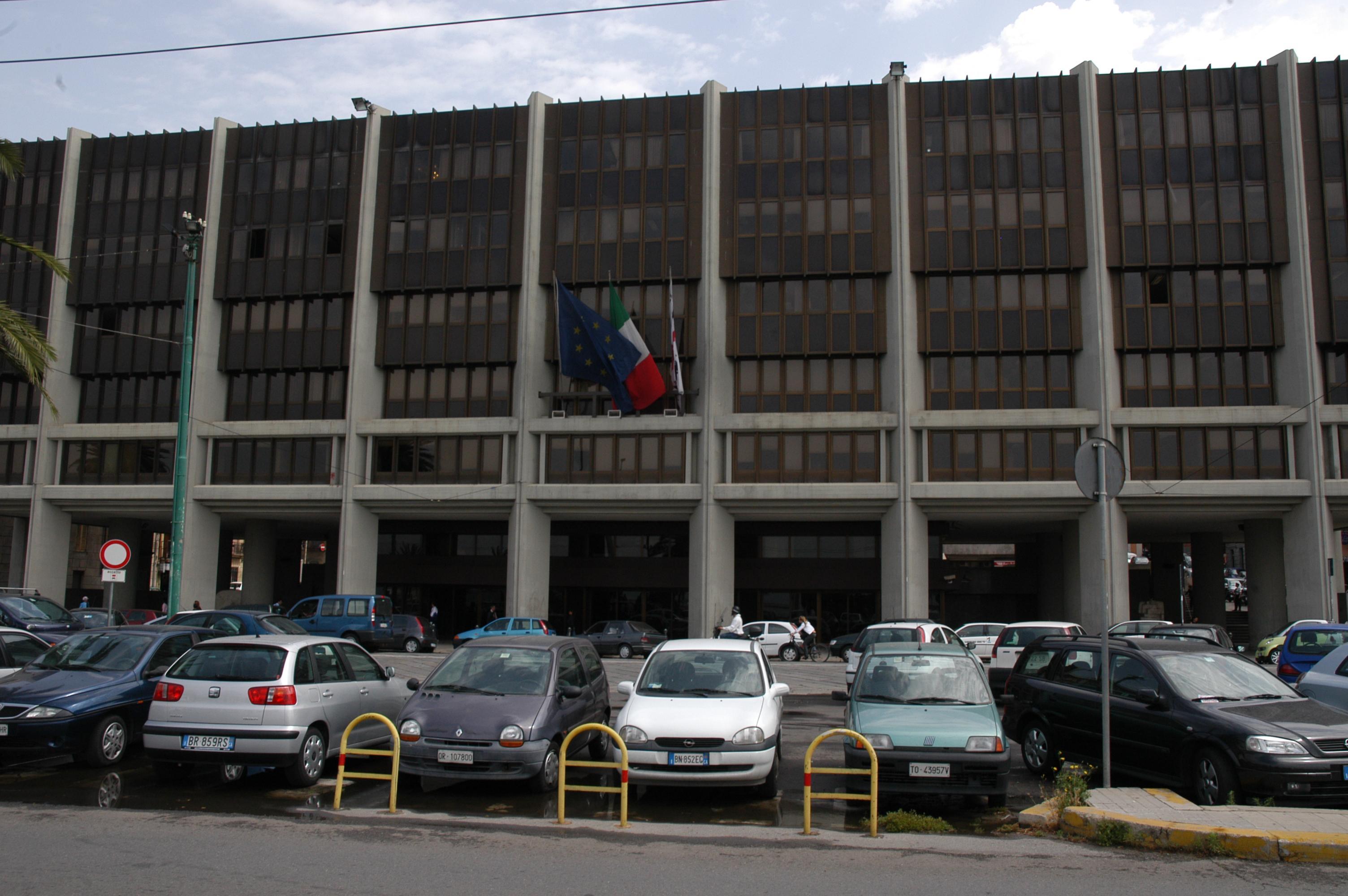 Il palazzo del Consiglio regionale a Cagliari