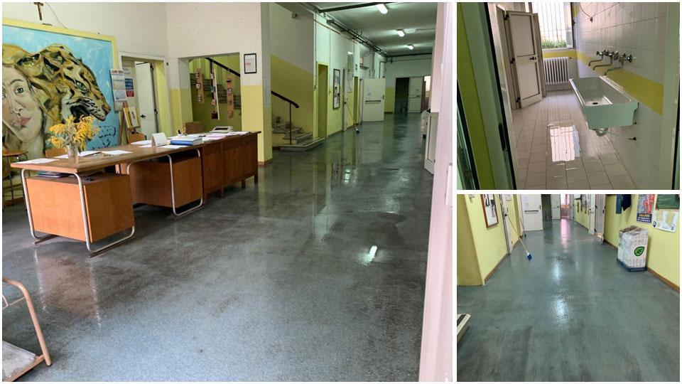 Lasciano aperti i rubinetti, scuola allagata dai vandali