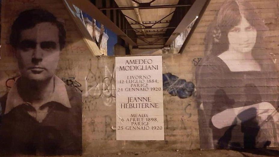 In memoria di Jeanne e Dedo sotto il cavalcavia della stazione