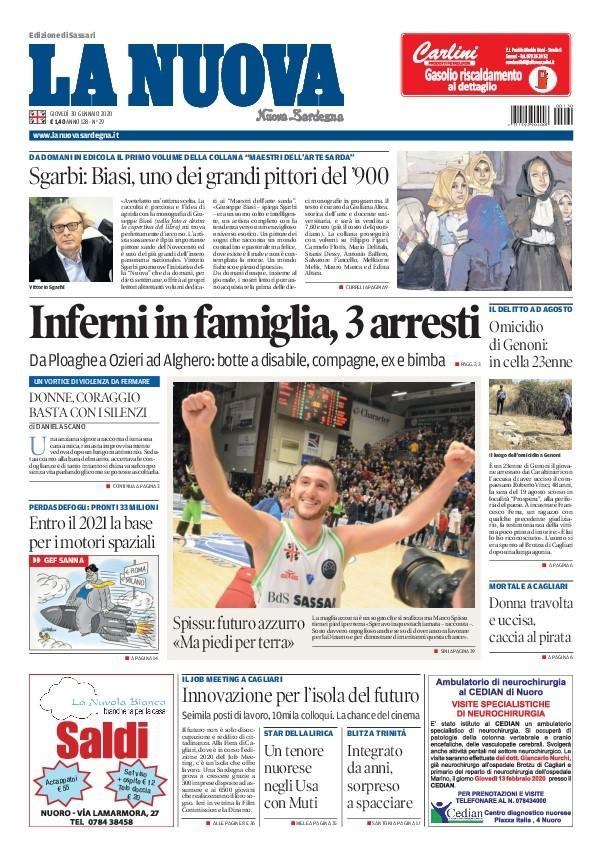 La Nuova Sardegna - Prima Pagina - 30 gennaio 2020