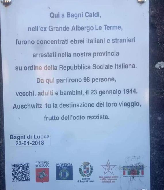 Lapide colpita dai vandali Dura presa di posizione di amministrazione e Isrec 