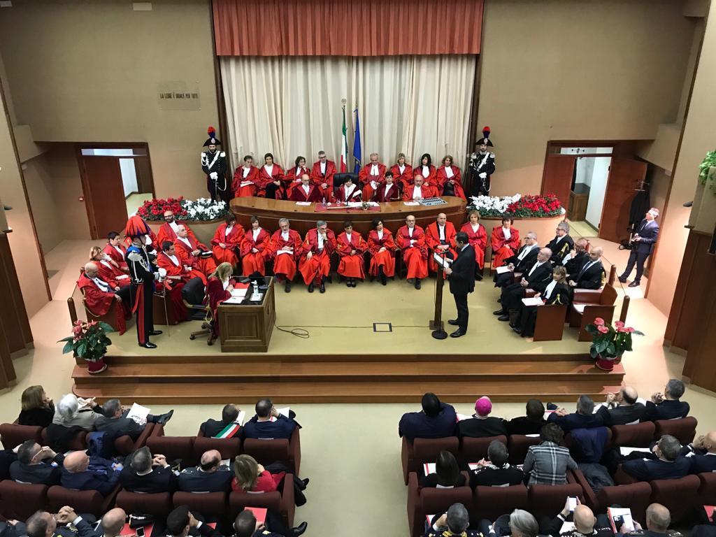 Un momento dell'inaugurazione dell'anno giudiziario