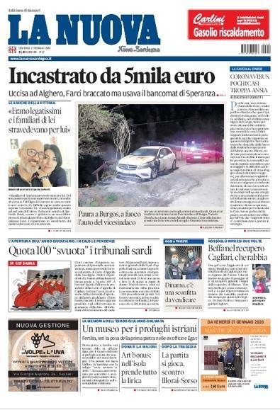La Nuova Sardegna - Prima Pagina - 2 febbraio 2020