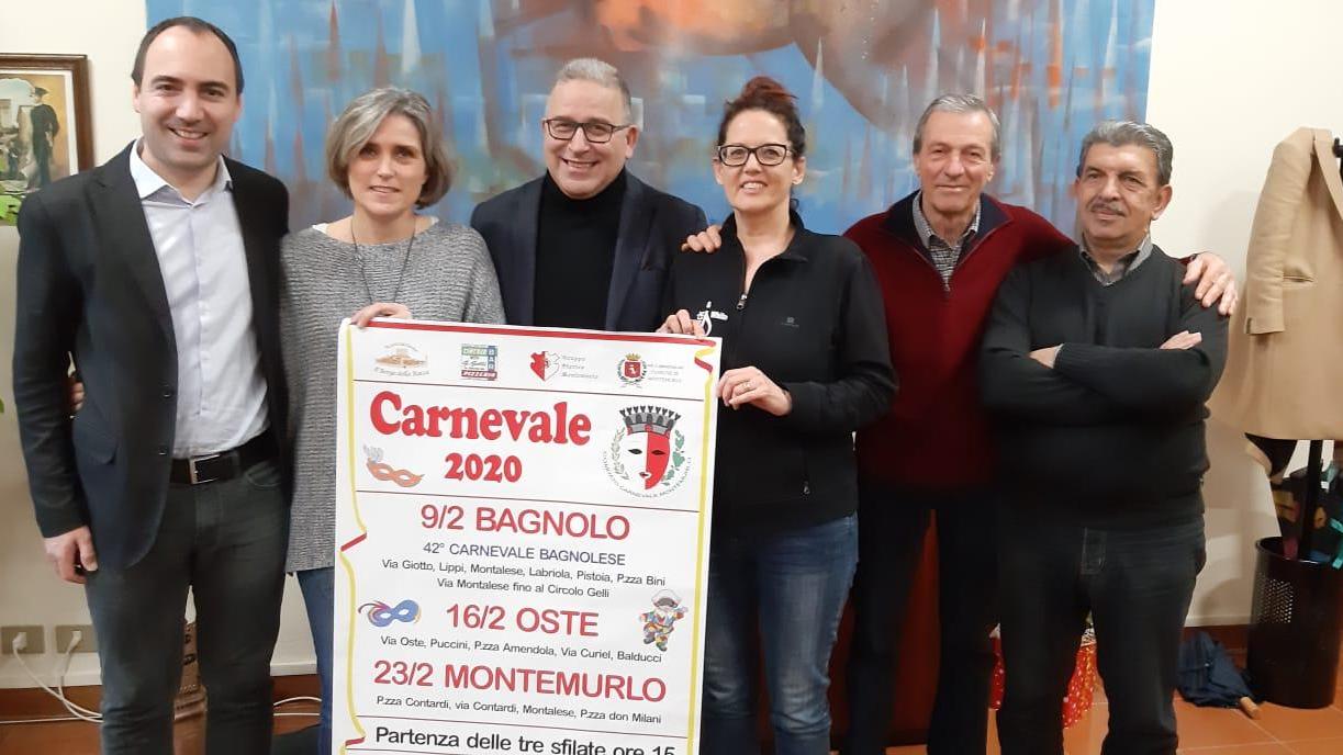 Nella foto da sinistra il sindaco Simone Calamai, Sheila Tempesti, Giuseppe Forastiero, Marta Mariotti, Remo Bernardini ed Elio Lombardo