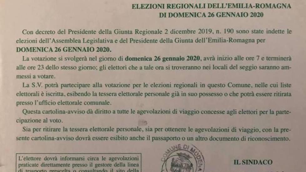 Informazioni per votare arrivate in ritardo