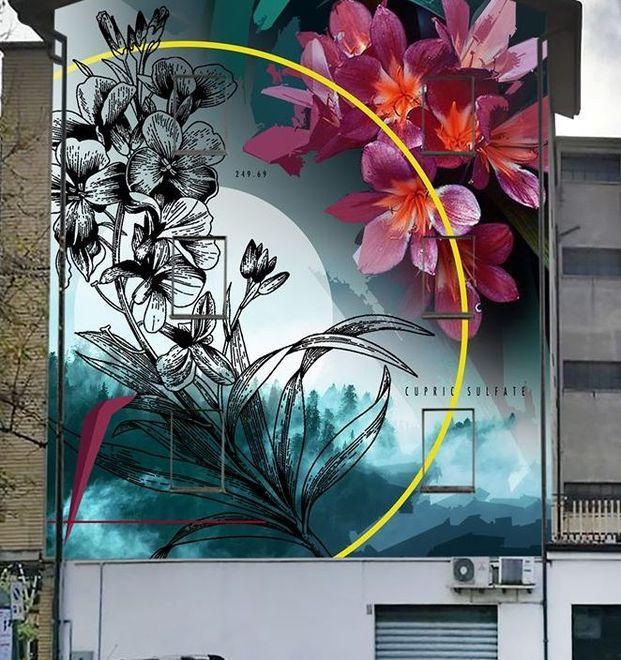 Il murales di Petagni inaugura a Montale