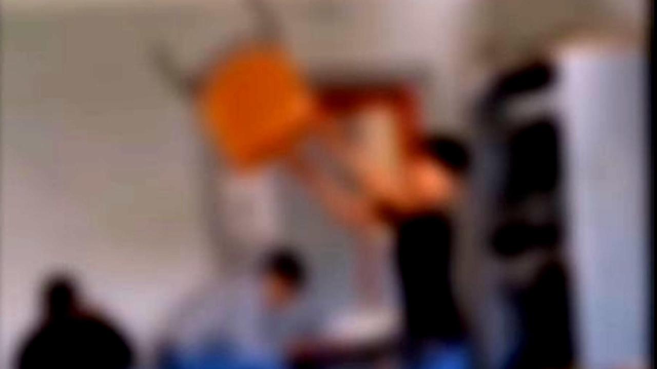 Un immagine tratta dal filmato girato in aula