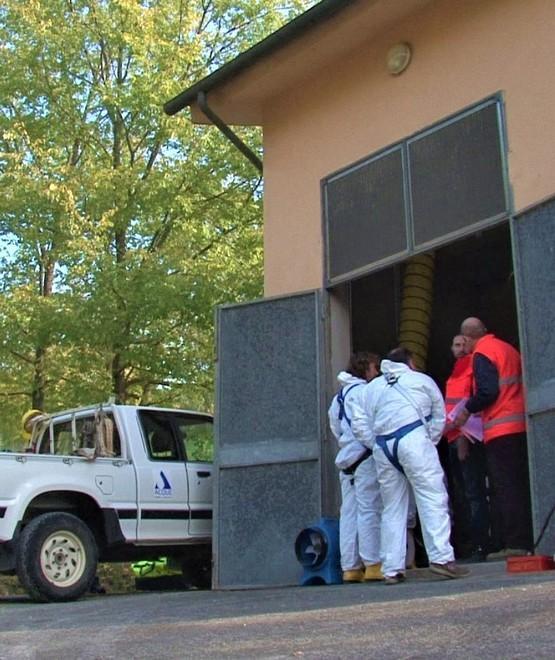 Intervento di Acque Spa al deposito di S. Ginese 