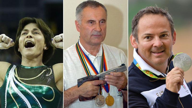 Oksana Chusovitina, Afanasijs Kuzmins, Giovanni Pellielo