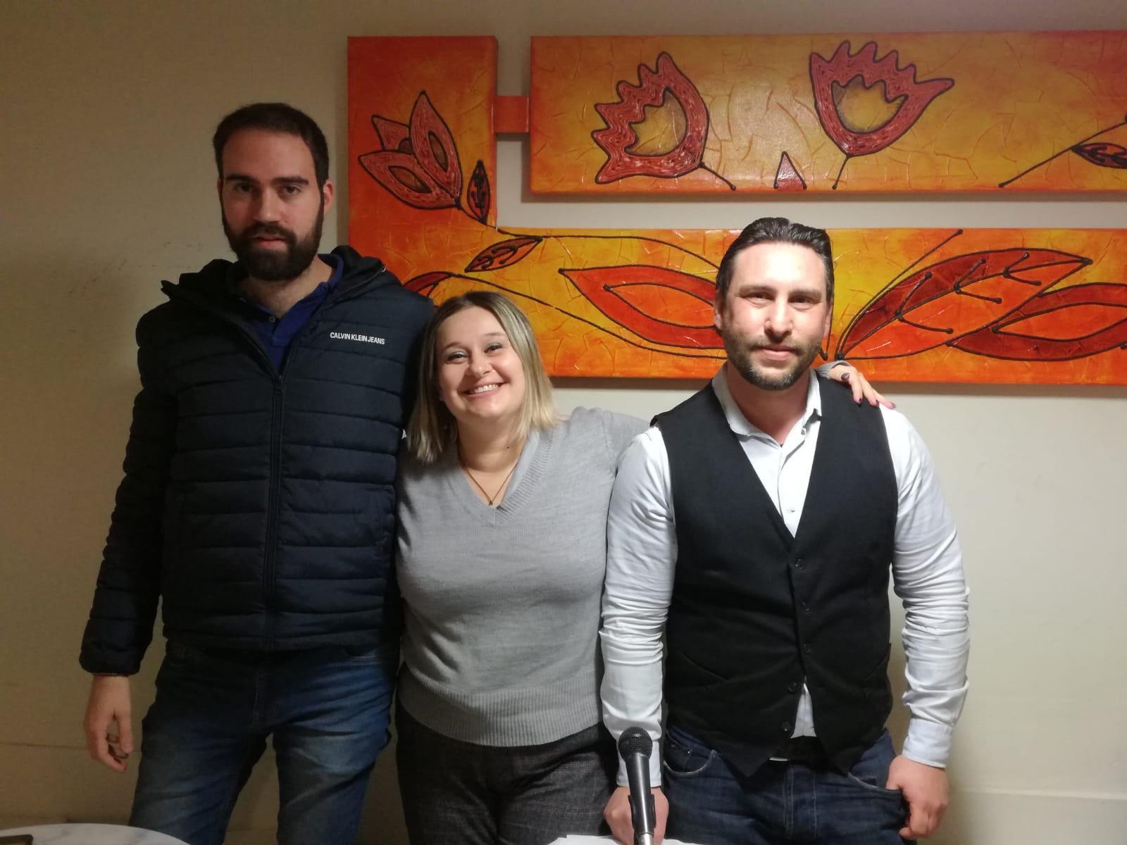Da sinistra: Luca Cardi, Elisabetta Giberti e Marco Pettazzoni