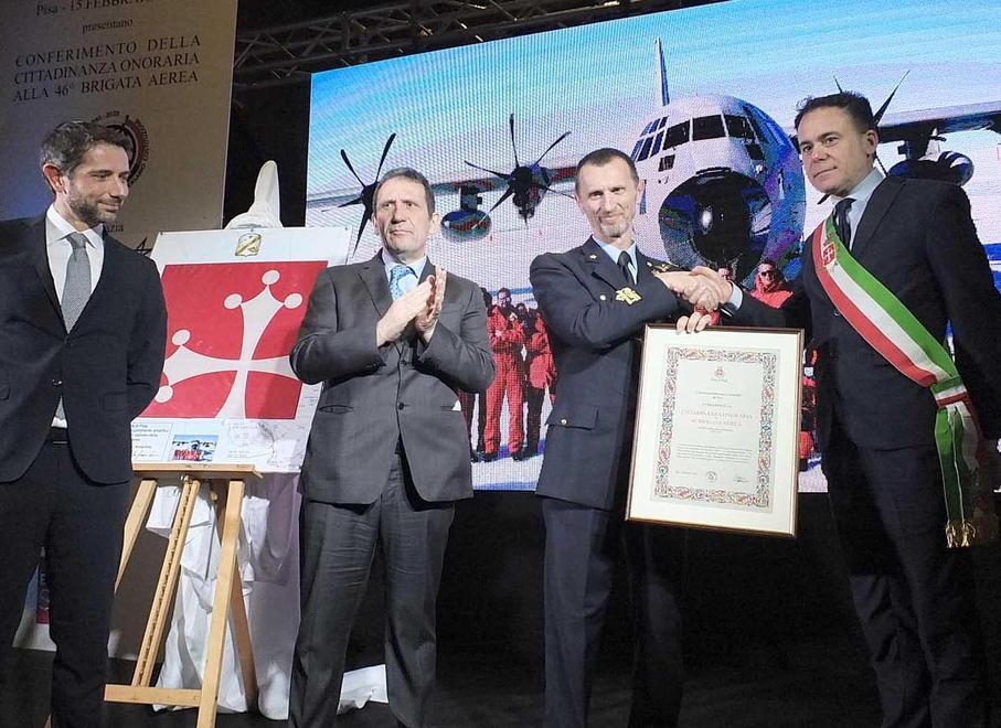 Pisa mette... le ali con la cittadinanza conferita alla 46esima Brigata Aerea 