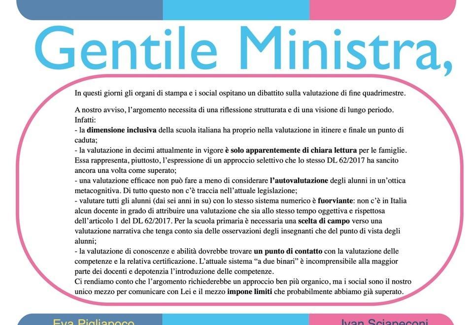 «Caro ministro, Rivediamo i metodi di valutazione» 