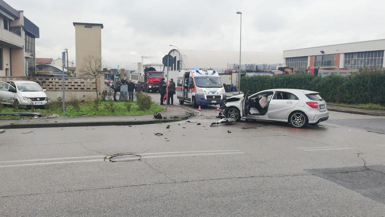 Le due auto coinvolte nell'incidente