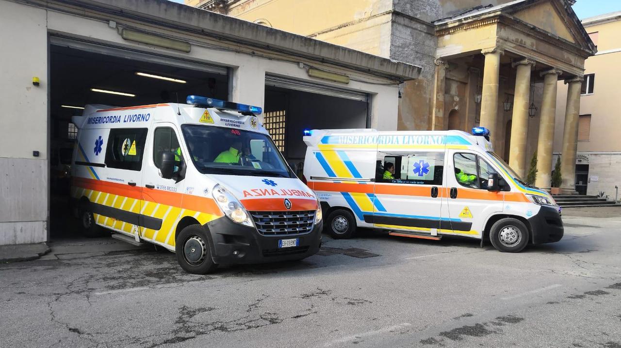 Ambulanze della Misericordia di via Verdi (foto d'archivio)