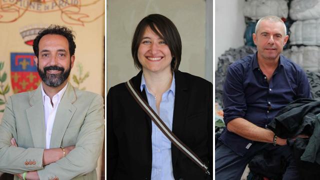 Gli assessori comunali Valerio Barberis, Benedetta Squittieri e Fabrizio Tesi