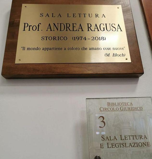 Sala lettura intitolata al professor Ragusa