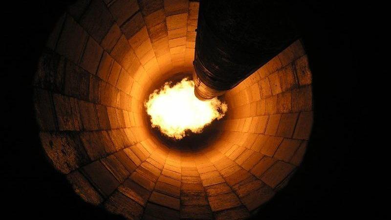 Nel reattore di gassificazione 1200 gradi