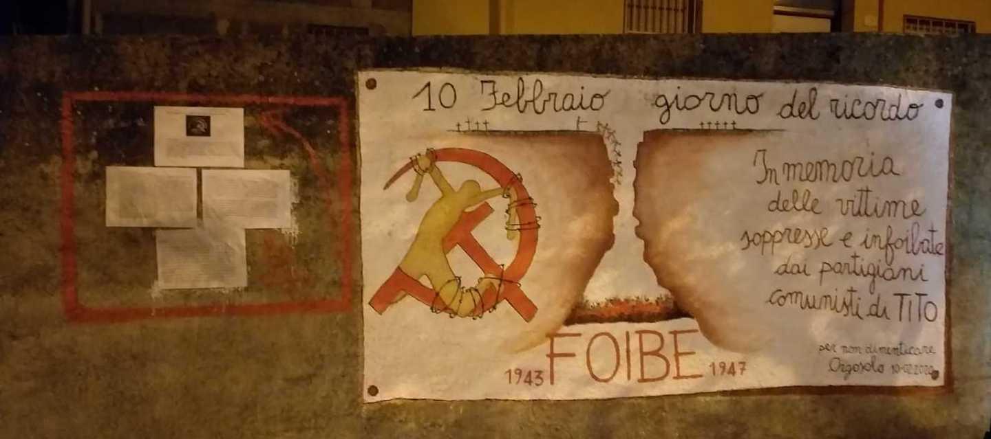 Accanto al murale delle foibe spuntano le polemiche anonime