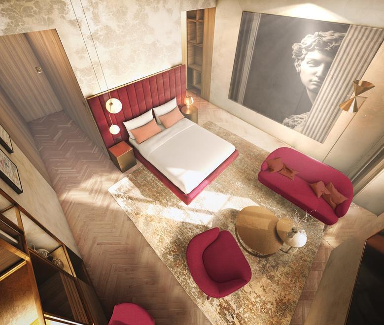 Un albergo di lusso con 55 camere e bar sul tetto