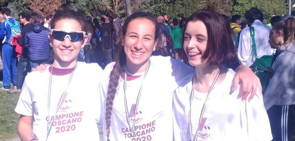 La staffetta 3x1000 della Libertas Runners vince il titolo toscano di cross tra le Cadette