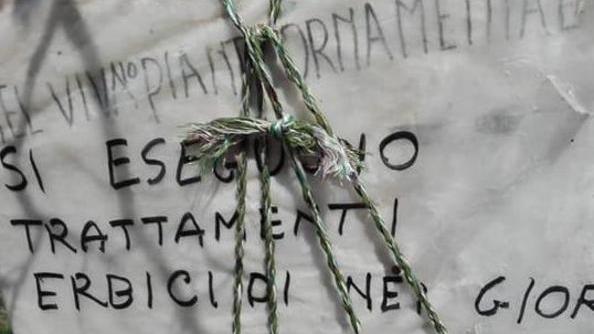 Percorso della salute, erbicidi nei vivai vicini: cresce la rabbia