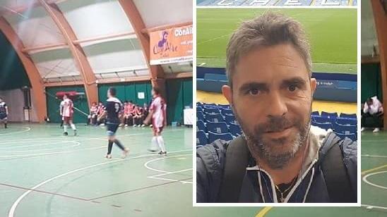 Una partita della Trident nella palestra del Pesenti e nel riquadro il presidente Matteo Marconcini