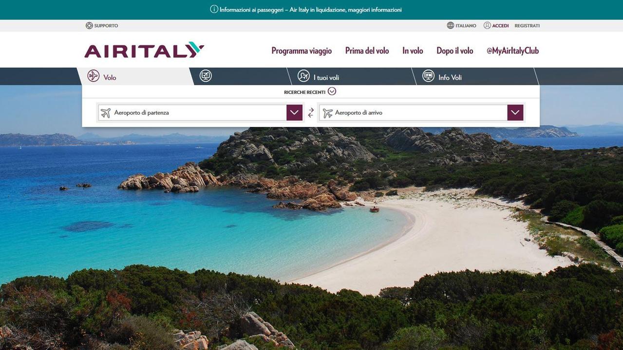 Air Italy, voli da Olbia fino al 16 aprile in vendita sul sito web