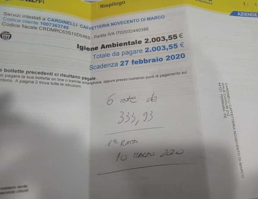 Ferrara, il nuovo gestore del bar “900”: piegato da maxi bollette 