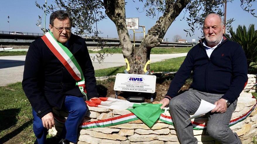 Installazione in ricordo dei donatori di sangue