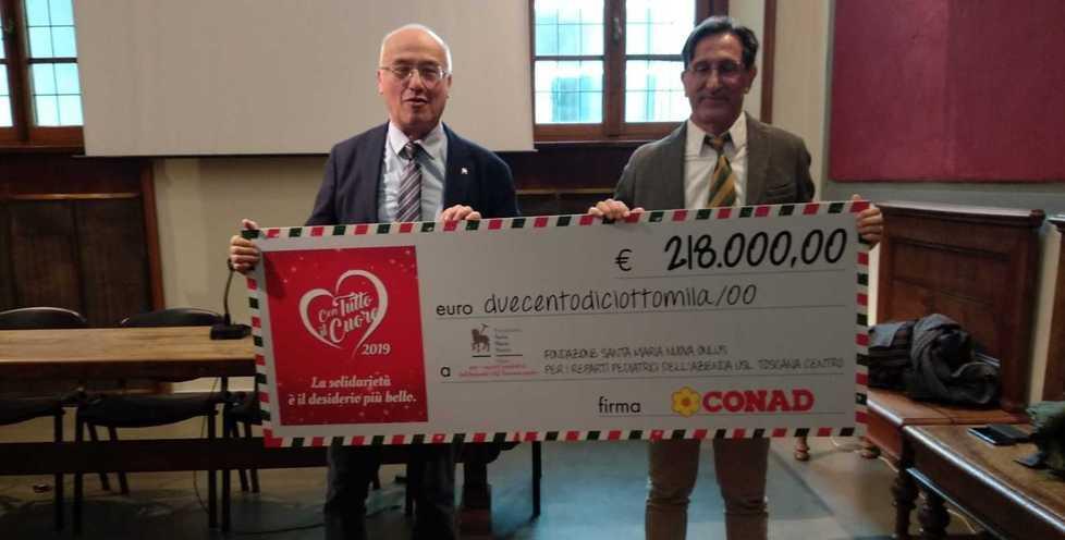 La Conad dona 218mila euro per gli apparecchi sanitari 