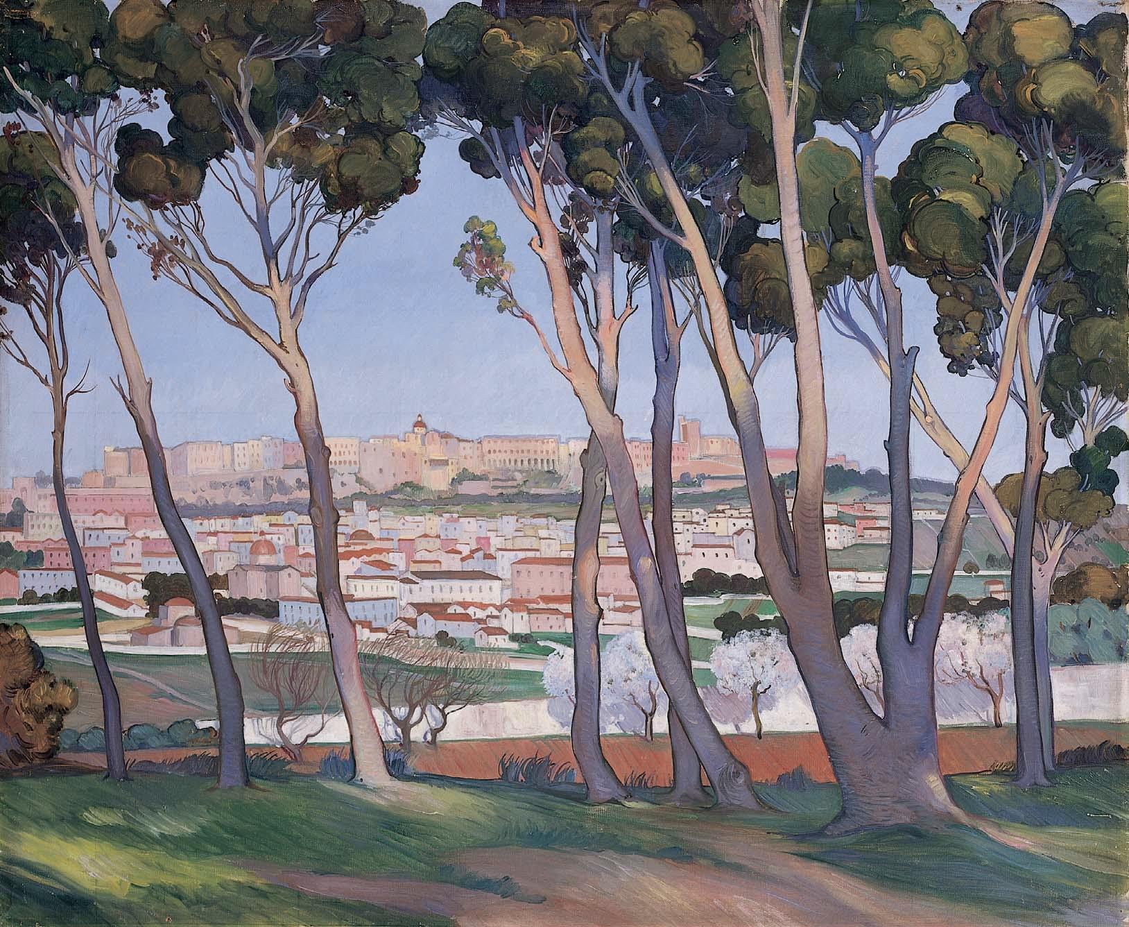 "Cagliari da Monte Urpino", olio del 1926 di Stanis Dessy