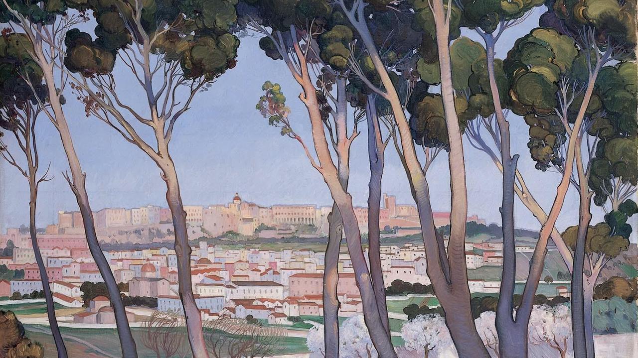 "Cagliari da Monte Urpino", olio del 1926 di Stanis Dessy