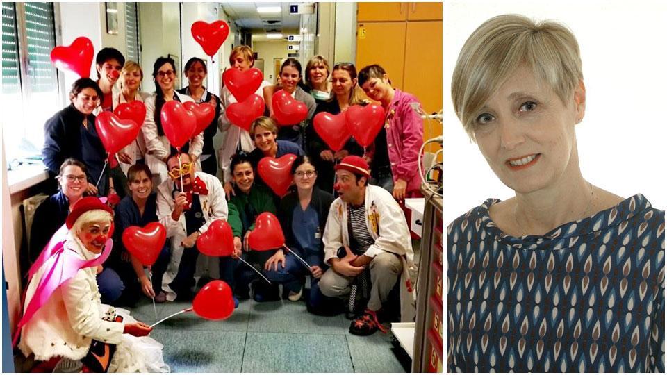 Il team di Oncoematologia pediatrica di Pisa e la dottoressa Gabriella Casazza, responsabile del reparto