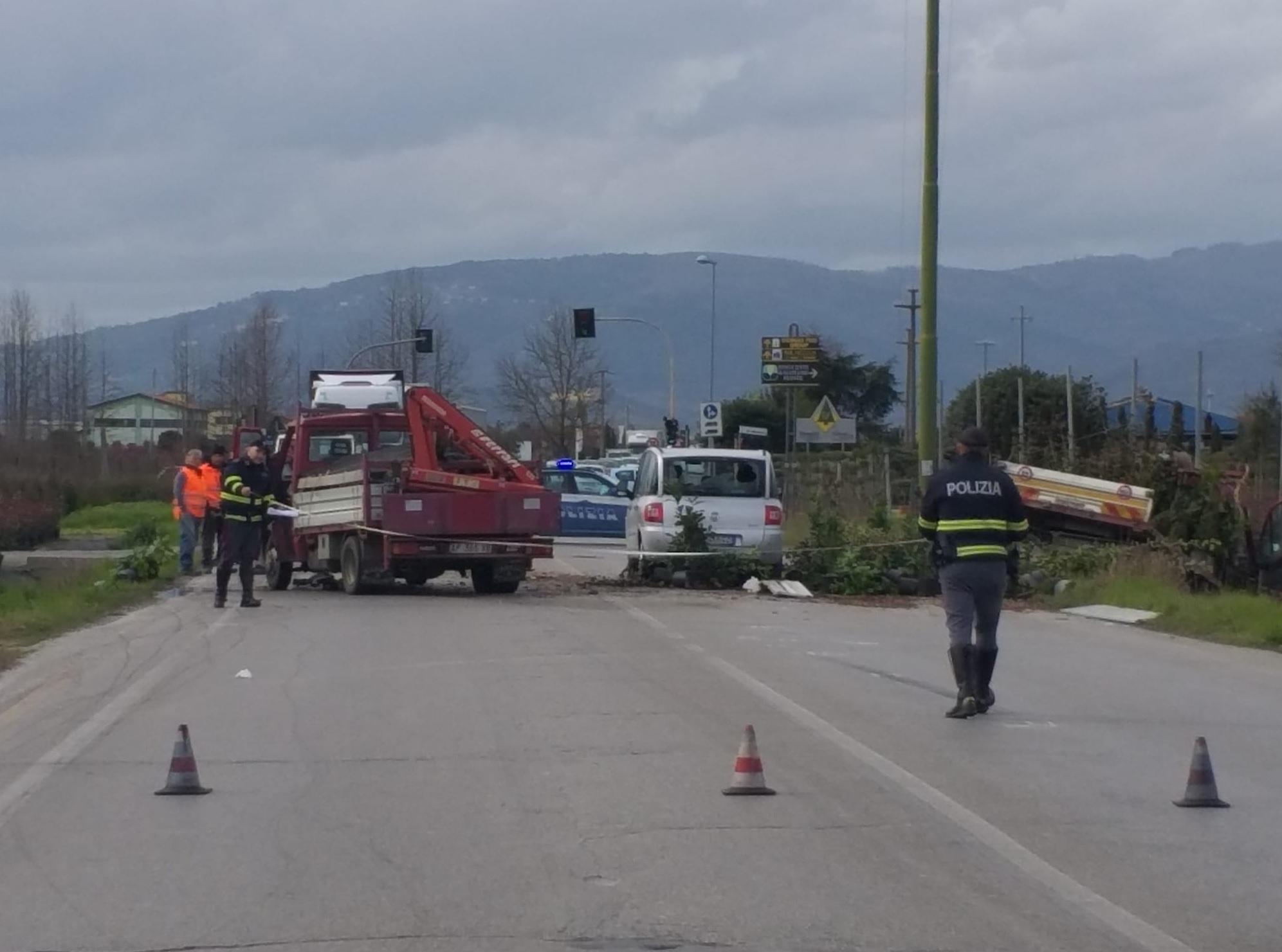 L'incidente sulla Nuova Pratese