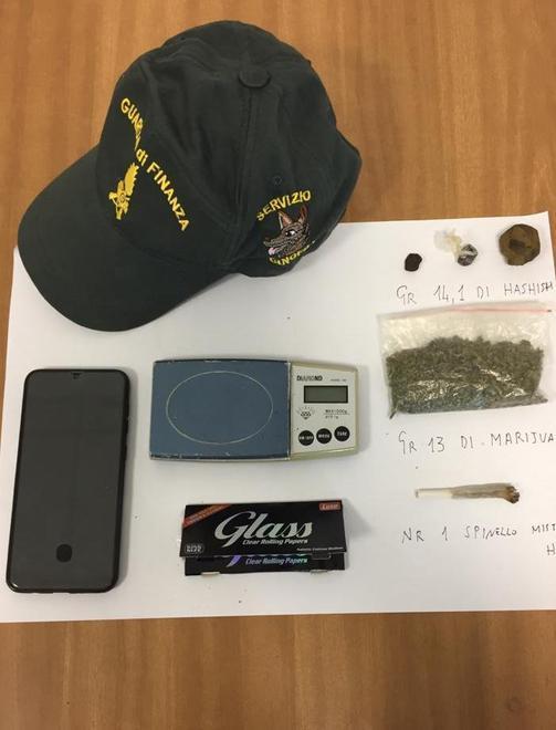 Controlli della Finanza Denunciato per spaccio ragazzo di 17 anni 