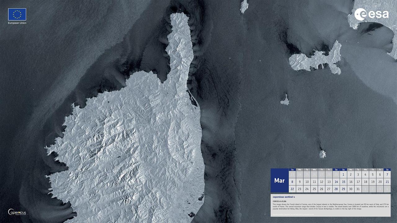 La foto dell'isola d'Elba in un tweet dell'Agenzia spaziale europea